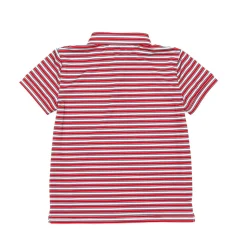 Match Point Polo in Rhode Island Red & Narragansett Navy Stripe