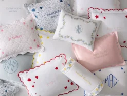 Matouk Schumacher Celine Stars Mini Boudoir Pillow