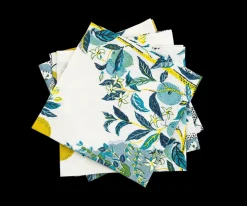 Matouk Schumacher Citrus Garden Napkin in Pool, Set of 4