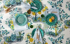 Matouk Schumacher Citrus Garden Napkin in Pool, Set of 4