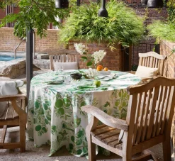 Matouk Schumacher Citrus Garden Tablecloth in Grass