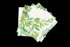 Matouk Schumacher Citrus Garden Napkin in Grass, Set of 4