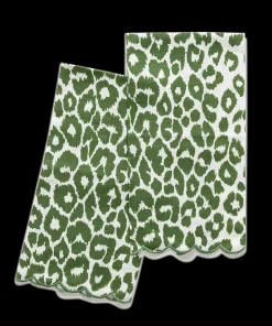 Matouk Schumacher Iconic Leopard Guest Towels, Set of 2