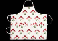 Matouk Schumacher Linen Apron in Gisele Scarlet