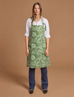 Matouk Schumacher Linen Apron in Granada Palm