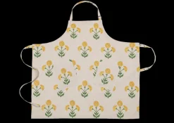 Matouk Schumacher Linen Apron in Gisele Marigold Natural