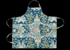 Matouk Schumacher Linen Apron in Magic Mountain Aquarius