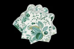 Matouk Schumacher Pomegranate Napkins in Emerald, Set of 4