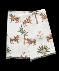Matouk Schumacher Tiger Palm Guest Towels, Set of 2