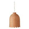 Maude Rattan Scallop Chandelier