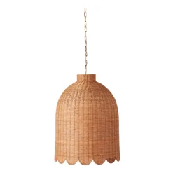 Maude Rattan Scallop Chandelier