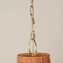 Maude Rattan Scallop Chandelier