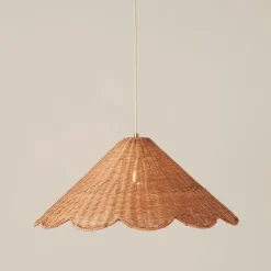 Maude Rattan Scallop Pendant