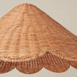Maude Rattan Scallop Pendant
