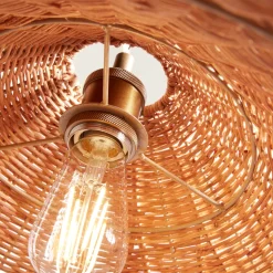 Maude Rattan Scallop Pendant