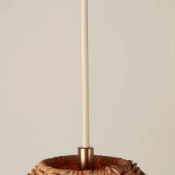 Maude Rattan Scallop Pendant