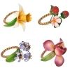 Meadow Walk Floral Napkin Ring Assorted, Set of 4 in Multi