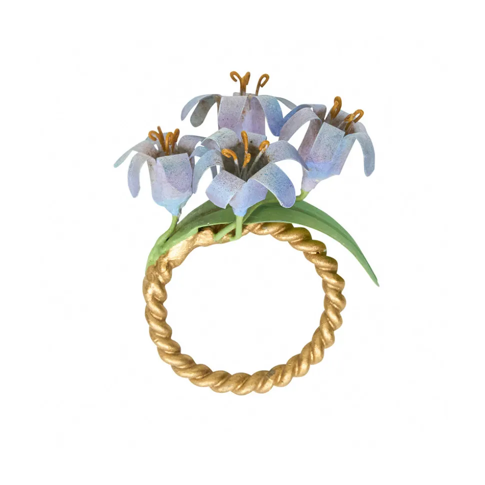 Meadow Walk Floral Napkin Ring Assorted, Set of 4 in Multi