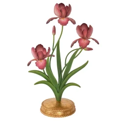 Meadow Walk Iris 14" Centerpiece Candelabra in Pink