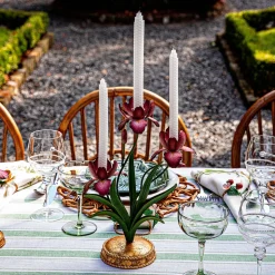 Meadow Walk Iris 14" Centerpiece Candelabra in Pink