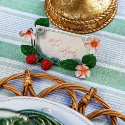 Meadow Walk Raspberries Place Card Holder, Set of 4 in Multi