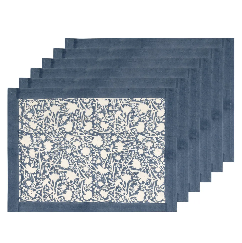 Meadows Placemats Bleu, Set of 6