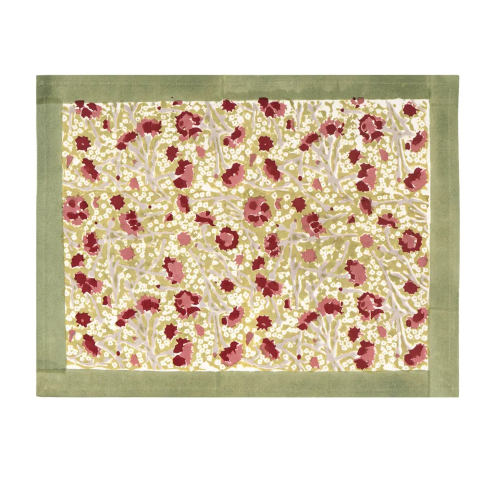 Meadows Placemats Red & Green, Set of 6