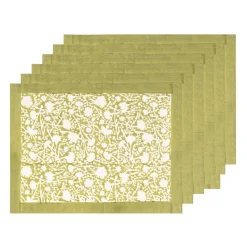 Meadows Placemats Vert, Set of 6