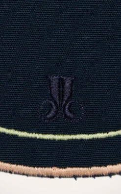 Medallion Placemats in Solid Navy, Set of 2