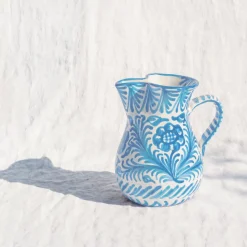 Medium Pitcher With Hand Painted Designs