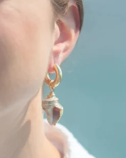 Medium Spiral Shell Charm in Multi