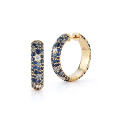 Medium Tidepool Hoops in Sapphire