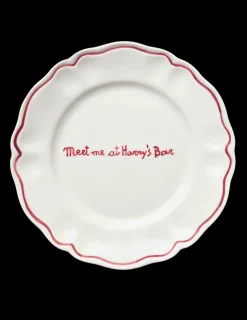 Meet Me at Harry's Bar Scalloped Plate, Set of 6