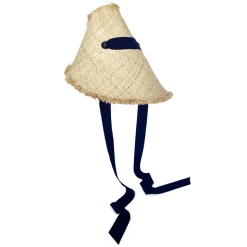 Megaphone Hat in Natural/Navy