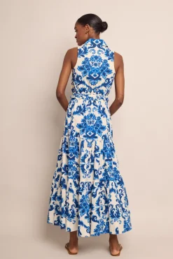 Melanie Skirt in Fiore Evening Blue