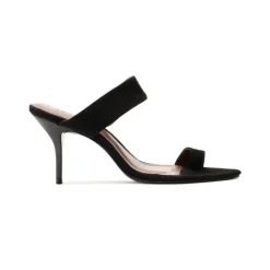 Melina Suede Sandal in Black