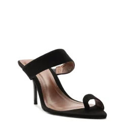 Melina Suede Sandal in Black