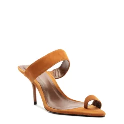 Melina Suede Sandal in Cuoio Brown