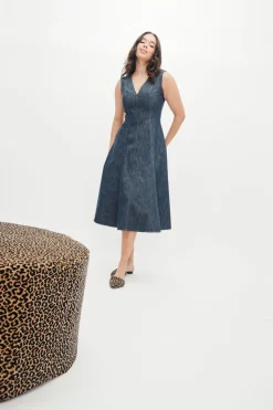 Melissa Dress in Stretch Denim