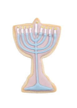 Menorah & Star of David Sugar Cookies, Set of 6