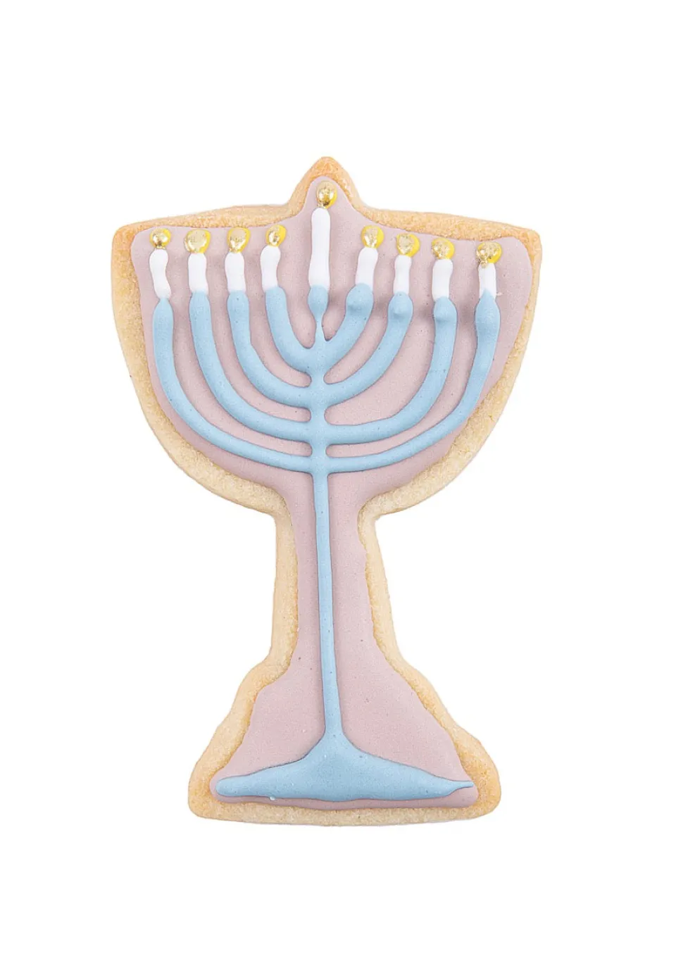 Menorah & Star of David Sugar Cookies, Set of 6