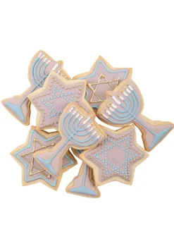 Menorah & Star of David Sugar Cookies, Set of 6