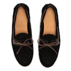 Men's Black Textured Suede Barca Yacht Loafer