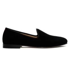 Men's Black Velvet Slipper II