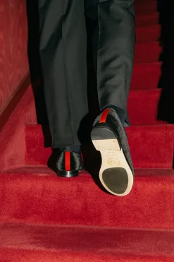 Men's Black Velvet Slipper II