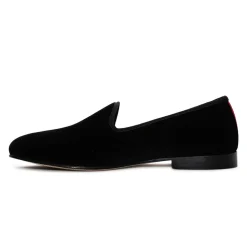 Men's Black Velvet Slipper II
