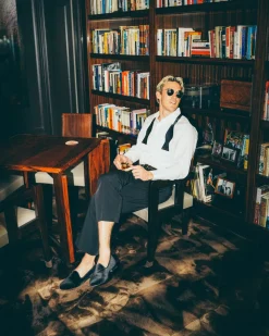 Men's Black Velvet Slipper II