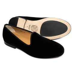 Men's Black Velvet Slipper II