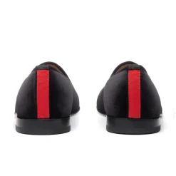 Men's Black Velvet Slipper II