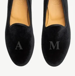 Men's Black Velvet Slipper II
